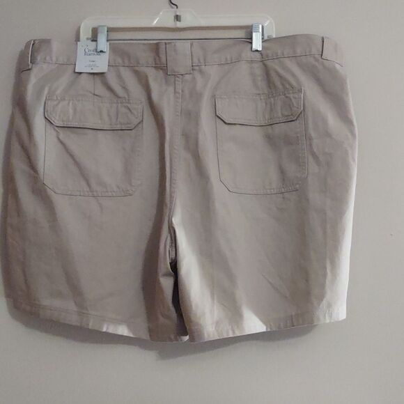 New Croft & Barrow Men's Size 50 Khaki Cargo Shorts Elastic Sides - Picture 4 of 8